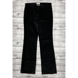 Talbots Velvet Pants Womens Size 4 Black Velour Neutral Boho Hippie Classic